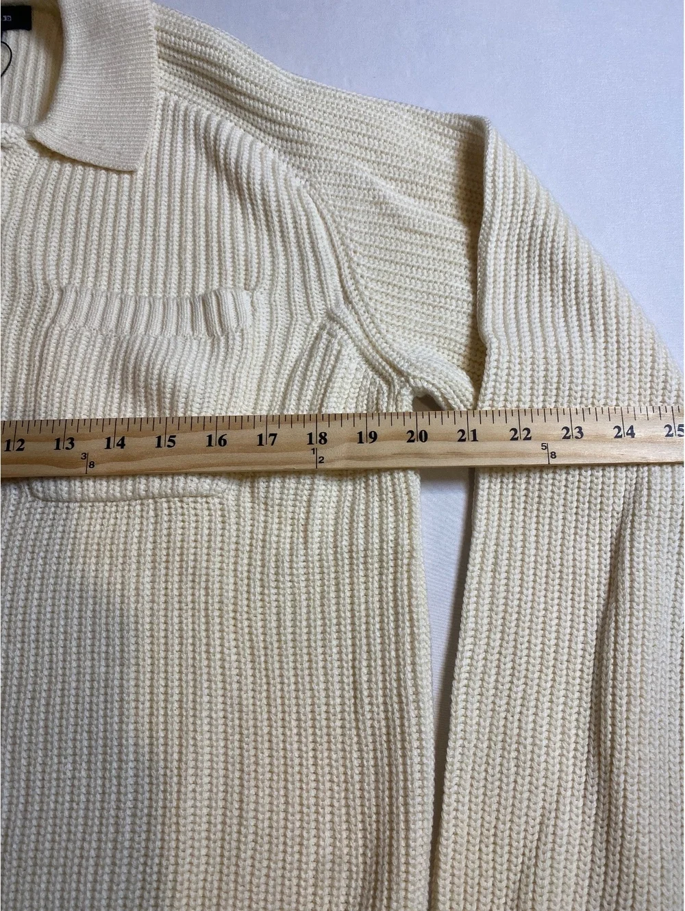 Joe's Jeans Ivory Ruben Polo Sweater Men’s Size M